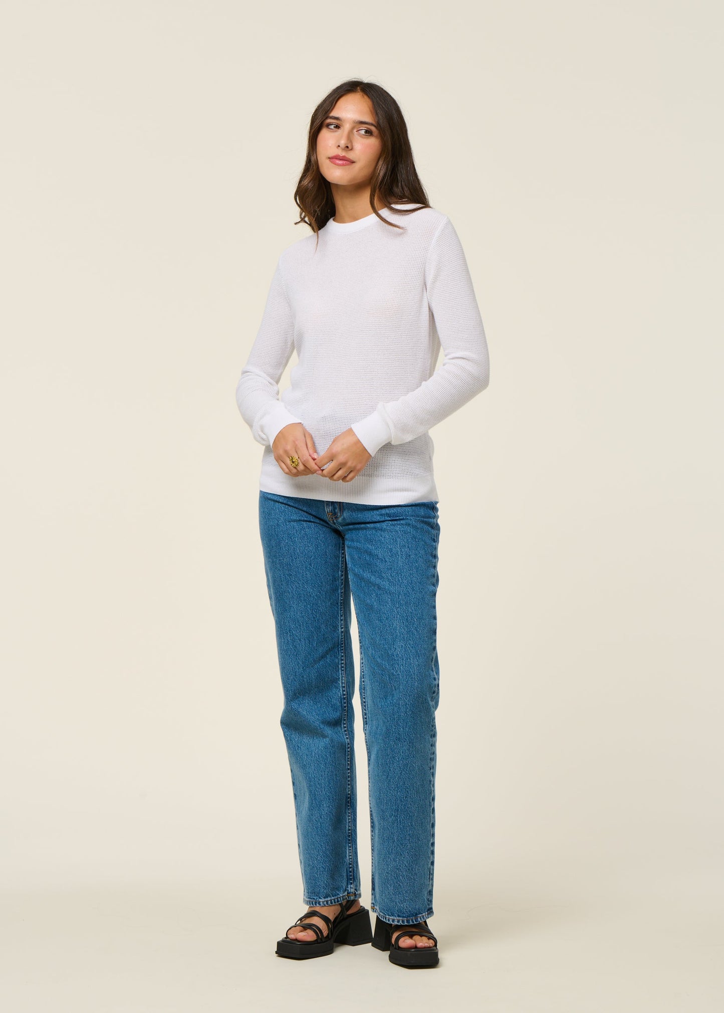Pull en coton bio | blanc" iradi - white"
