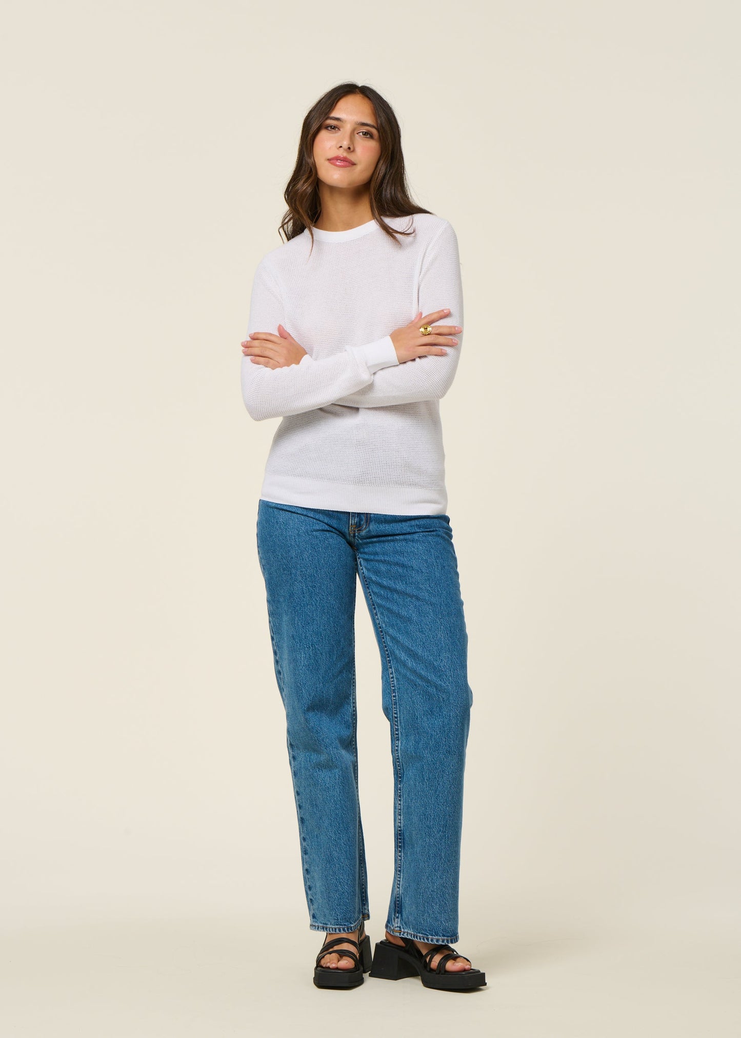 Pull en coton bio | blanc" iradi - white"