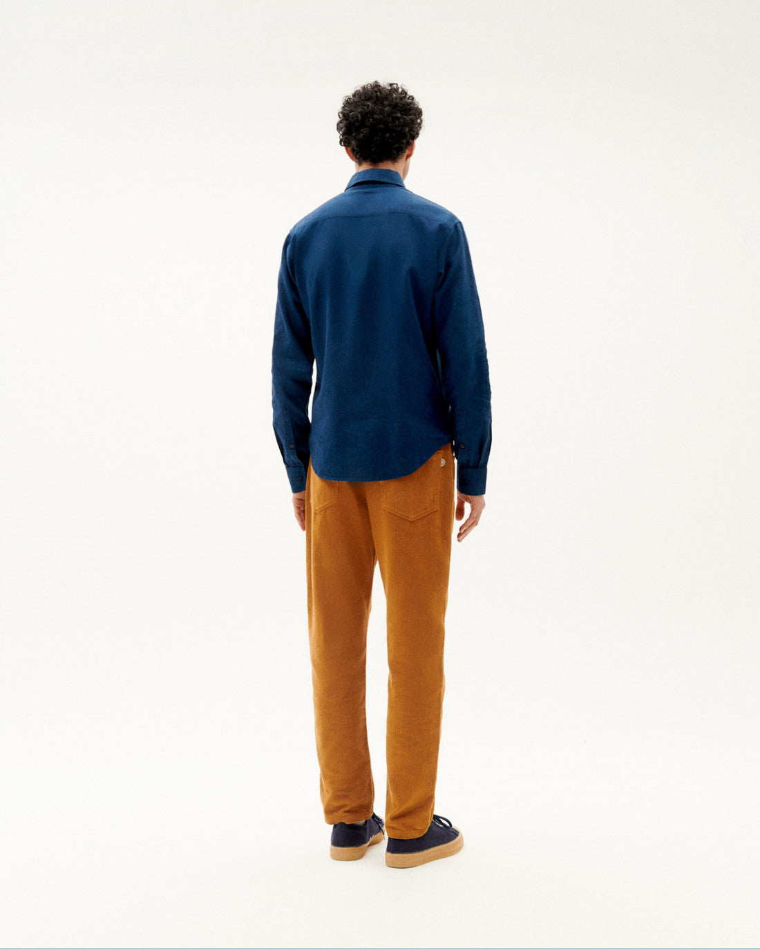 Pantalon droit camel velours en coton bio - egypt corduroy 5 pockets pants
