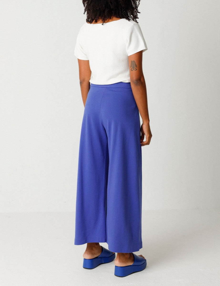 Pantalon ample en coton bio | bleu "bakarne gots trouser royal blue"