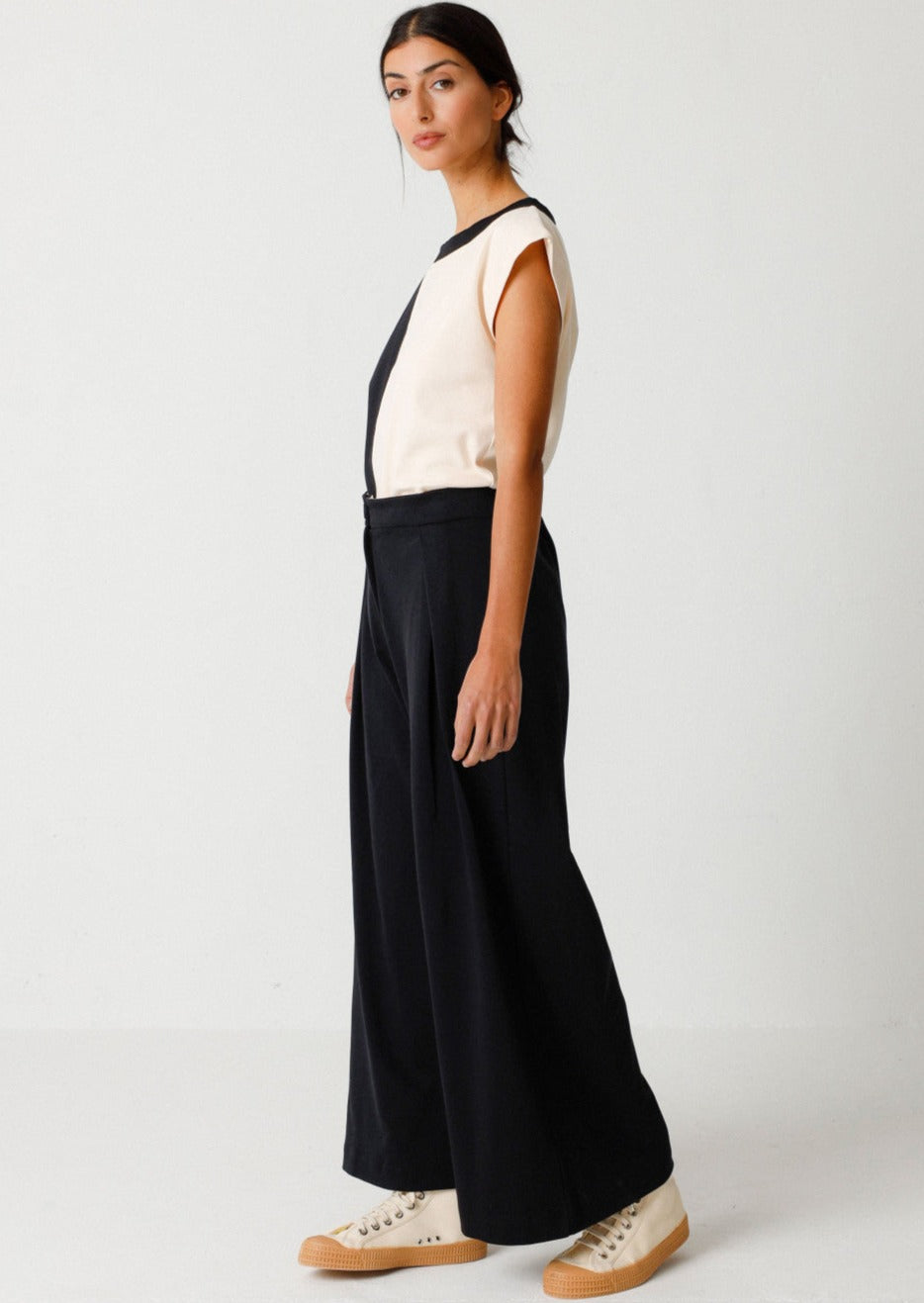 Pantalon ample en coton bio | noir "bakarne gots trouser black"