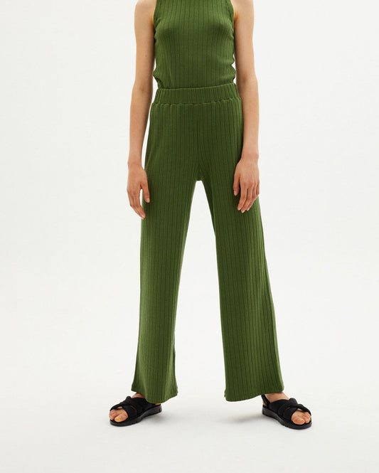 Pantalon ample vert en tencel et recyclé - green trash dalia pants