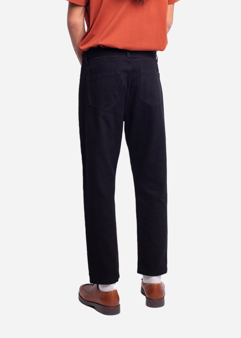 Pantalon droit en coton bio | noir "jacquot"