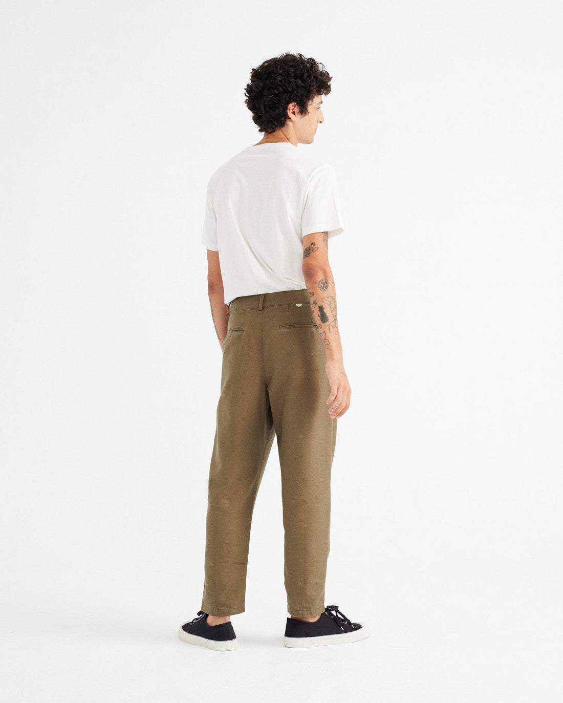 Pantalon kaki en chanvre, coton bio et tencel - Moero