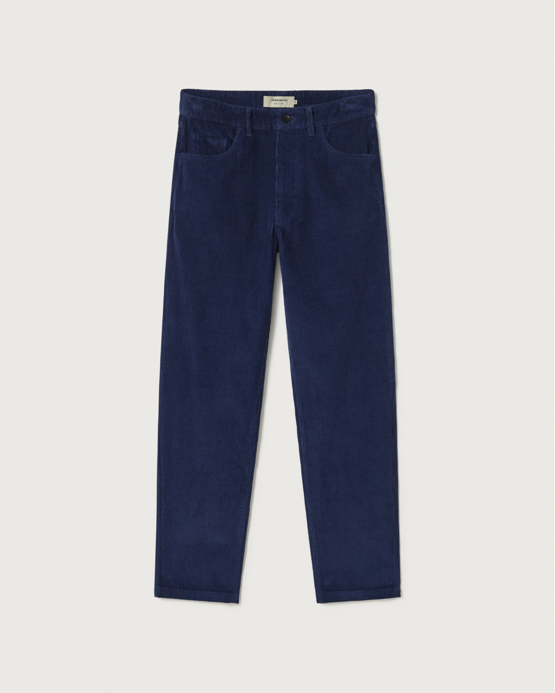 Pantalon droit marine velours en coton bio - navy corduroy nele pants