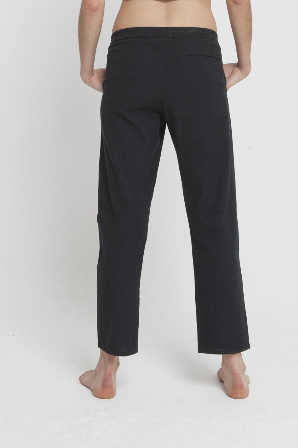 Pantalon droit noir en coton bio - Dafne