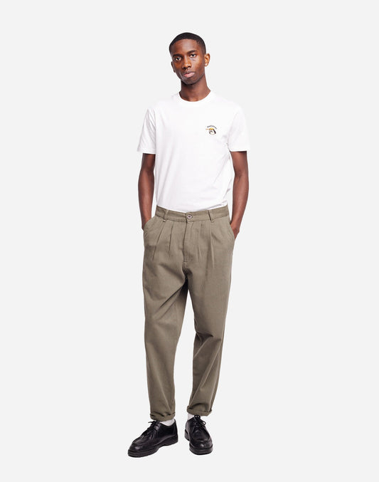 Pantalon fuselé en coton bio | kaki "swing"