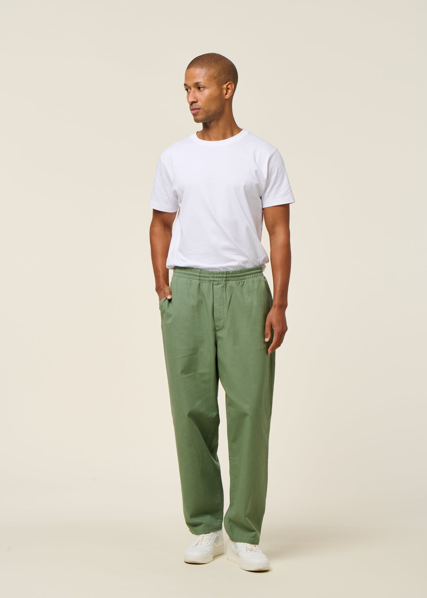 Pantalon large en coton bio | wide pant organic cotton | vert  "leaf green"