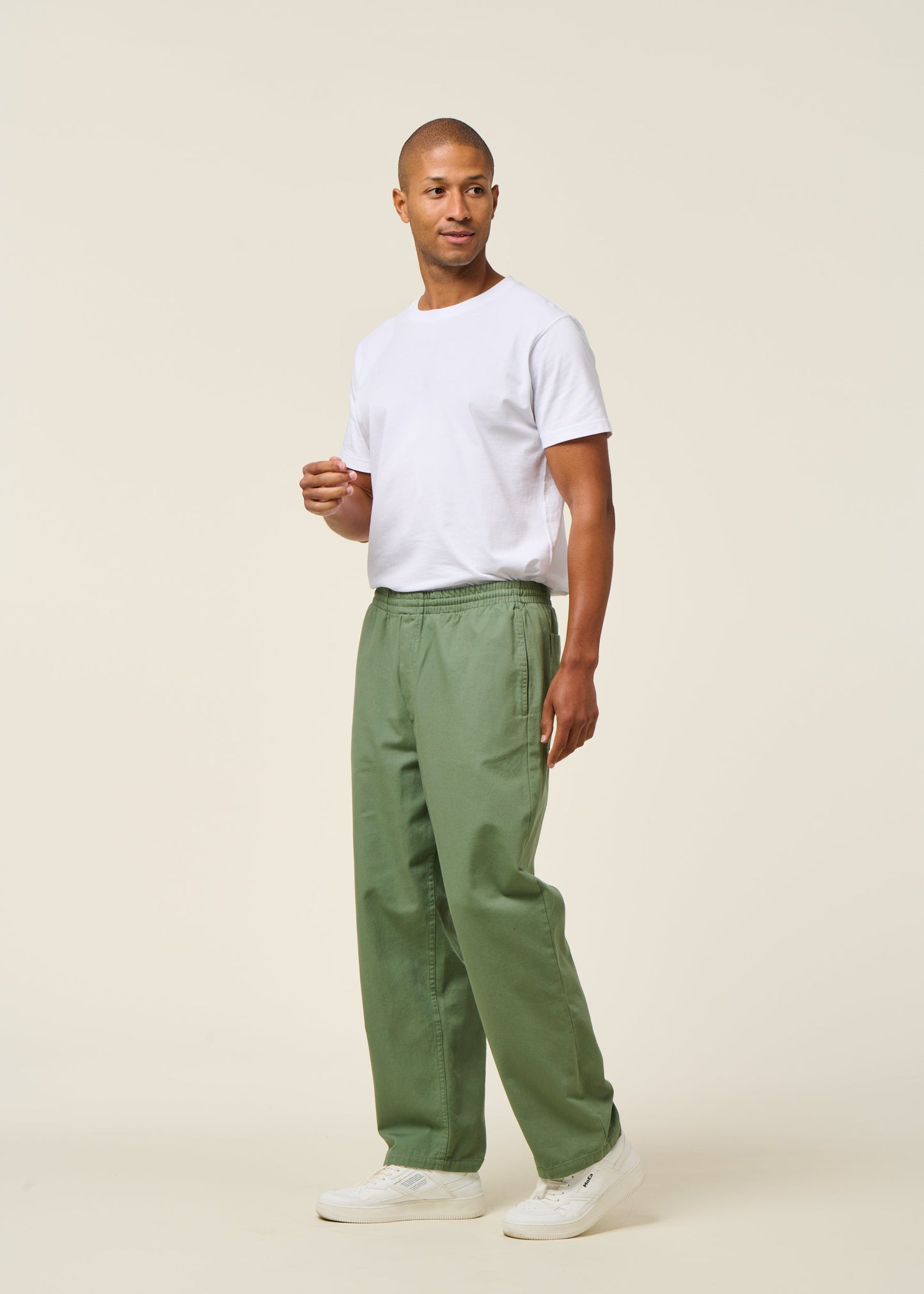 Pantalon large en coton bio | wide pant organic cotton | vert  "leaf green"
