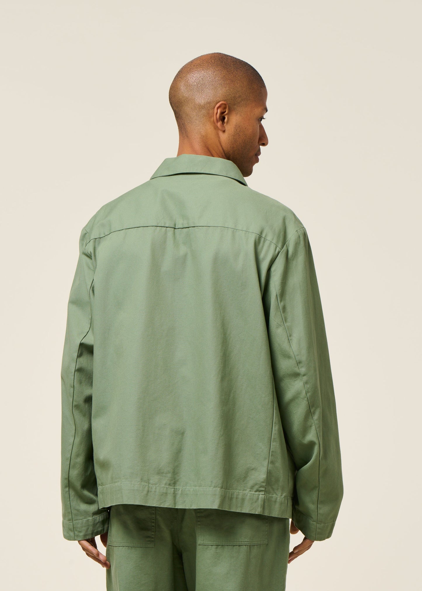 Veste en coton bio | vert "light overjacket organic cotton - leaf green"
