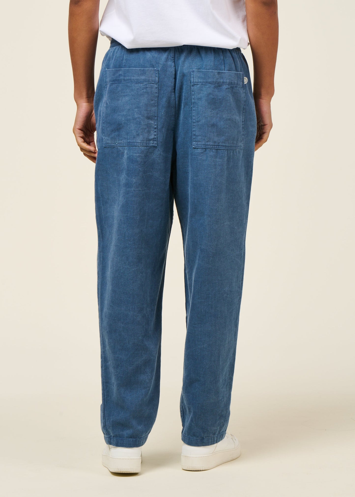 wide pant recycled cotton - washed denim