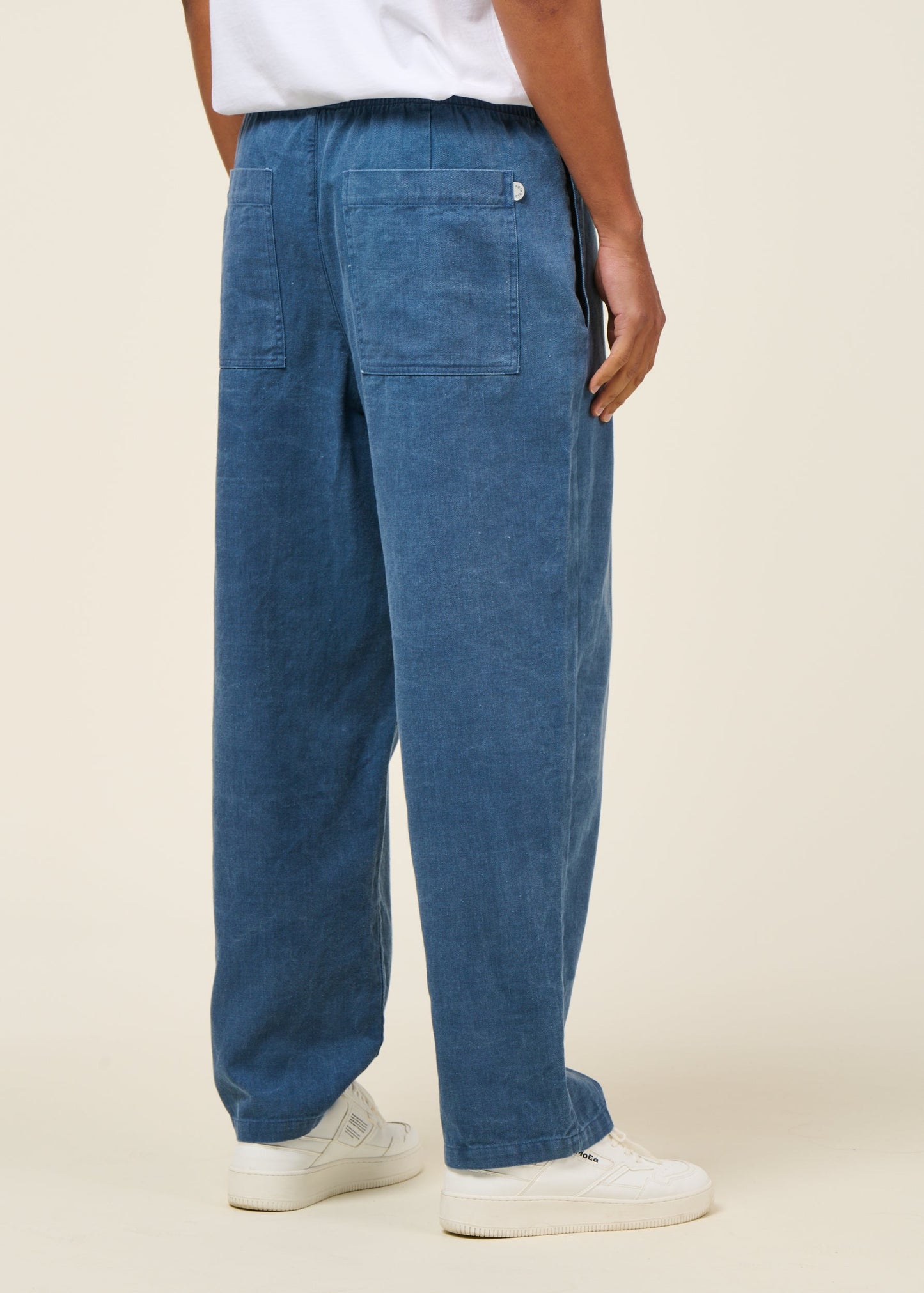wide pant recycled cotton - washed denim