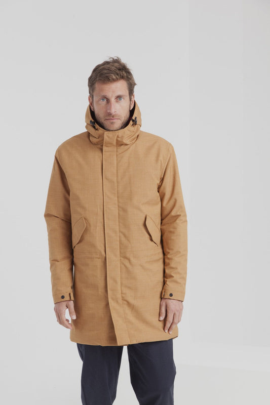 Parka camel en polyester recyclé
