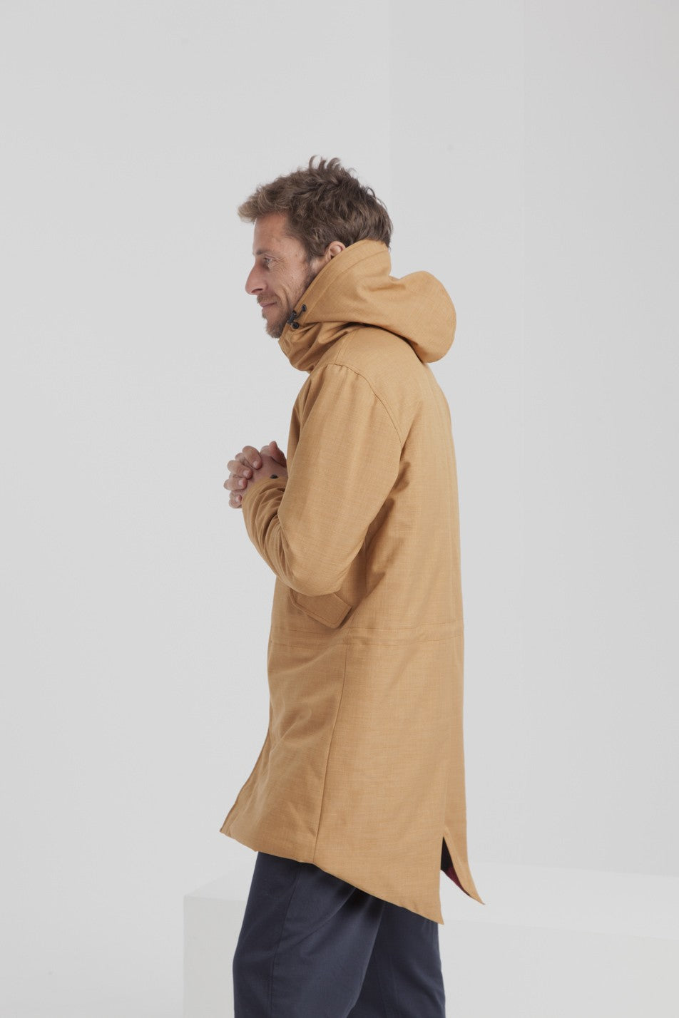 Parka camel en polyester recyclé