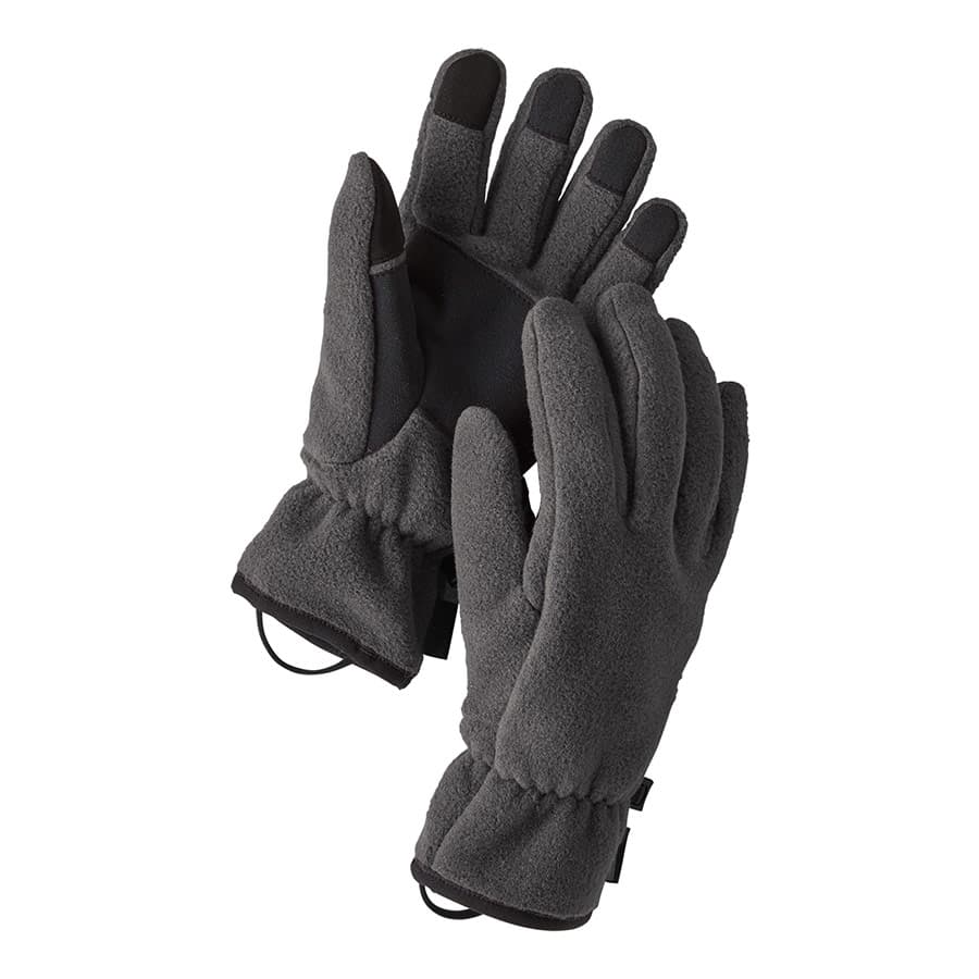 Gants gris en polaire synchilla  en matière recyclée - synch gloves forge grey
