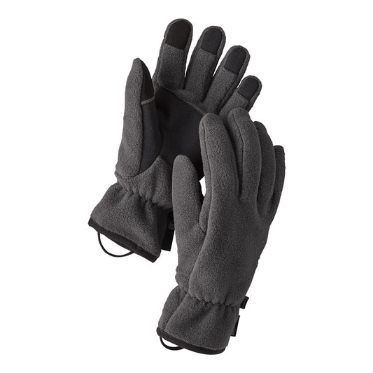 Gants gris en polaire synchilla  en matière recyclée - synch gloves forge grey
