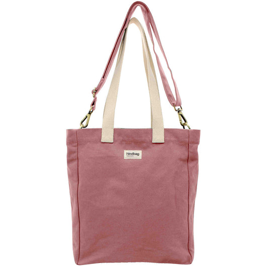 Sac cabas bandoulière en coton bio | rose "paul rose blush"