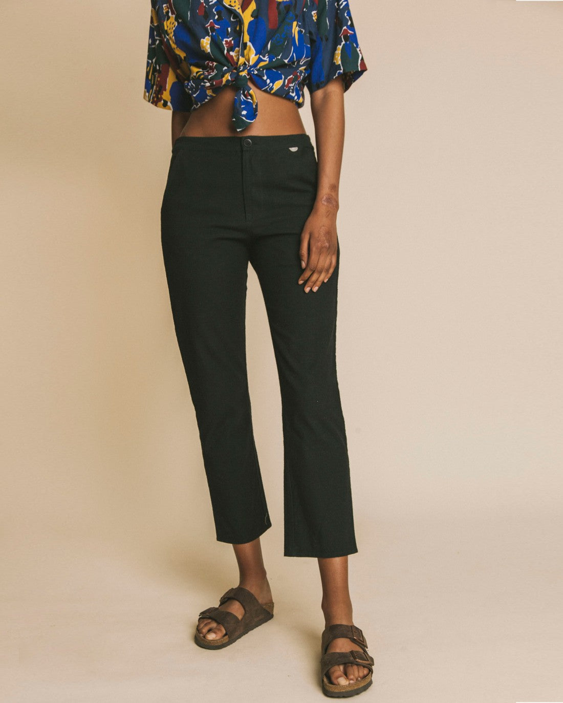 Pantalon noir en coton bio - Dafne