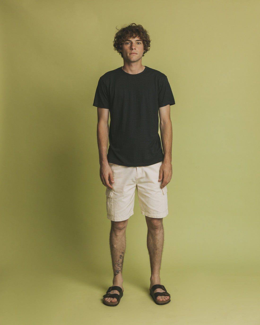T-shirt noir en chanvre et coton bio
