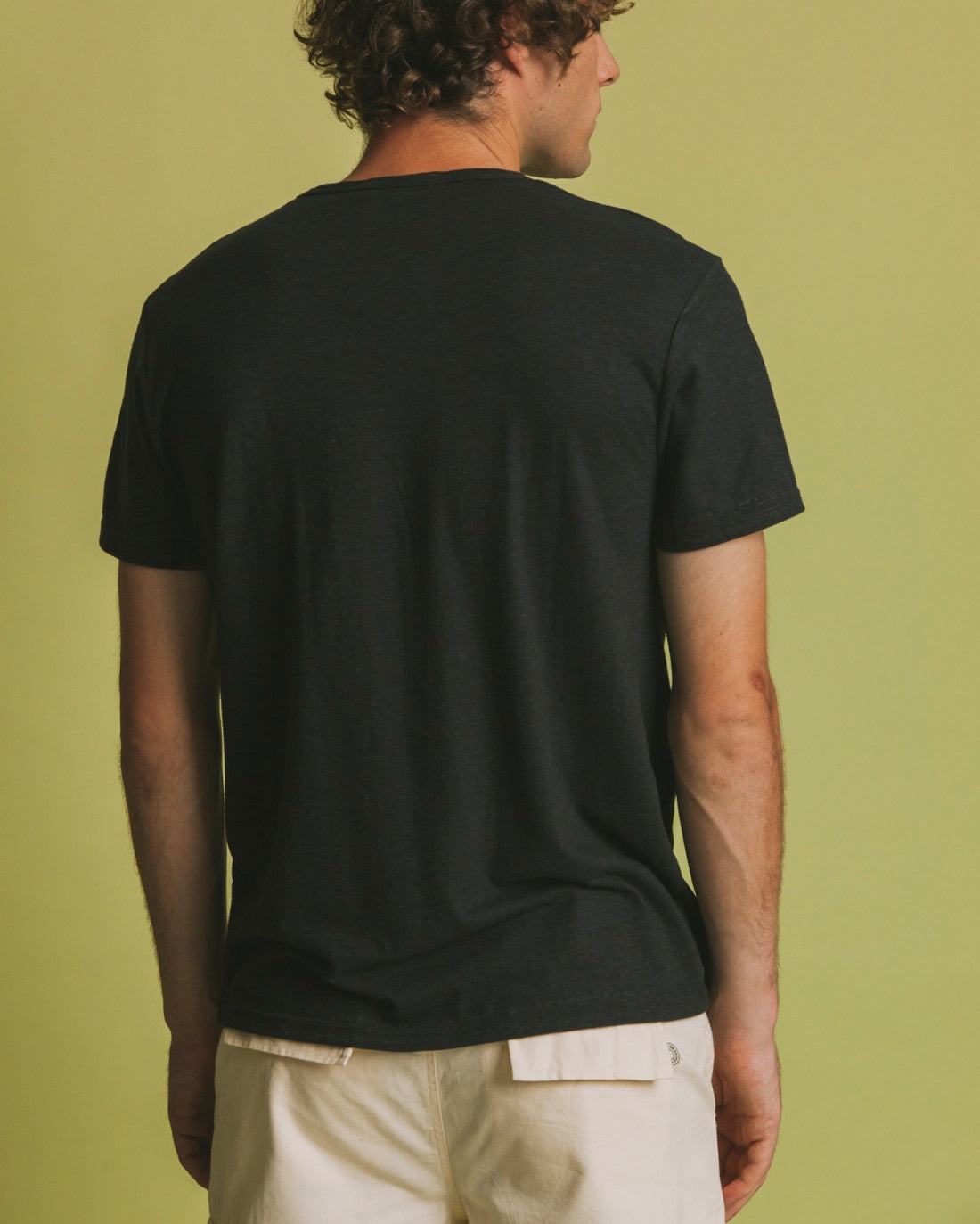 T-shirt noir en chanvre et coton bio