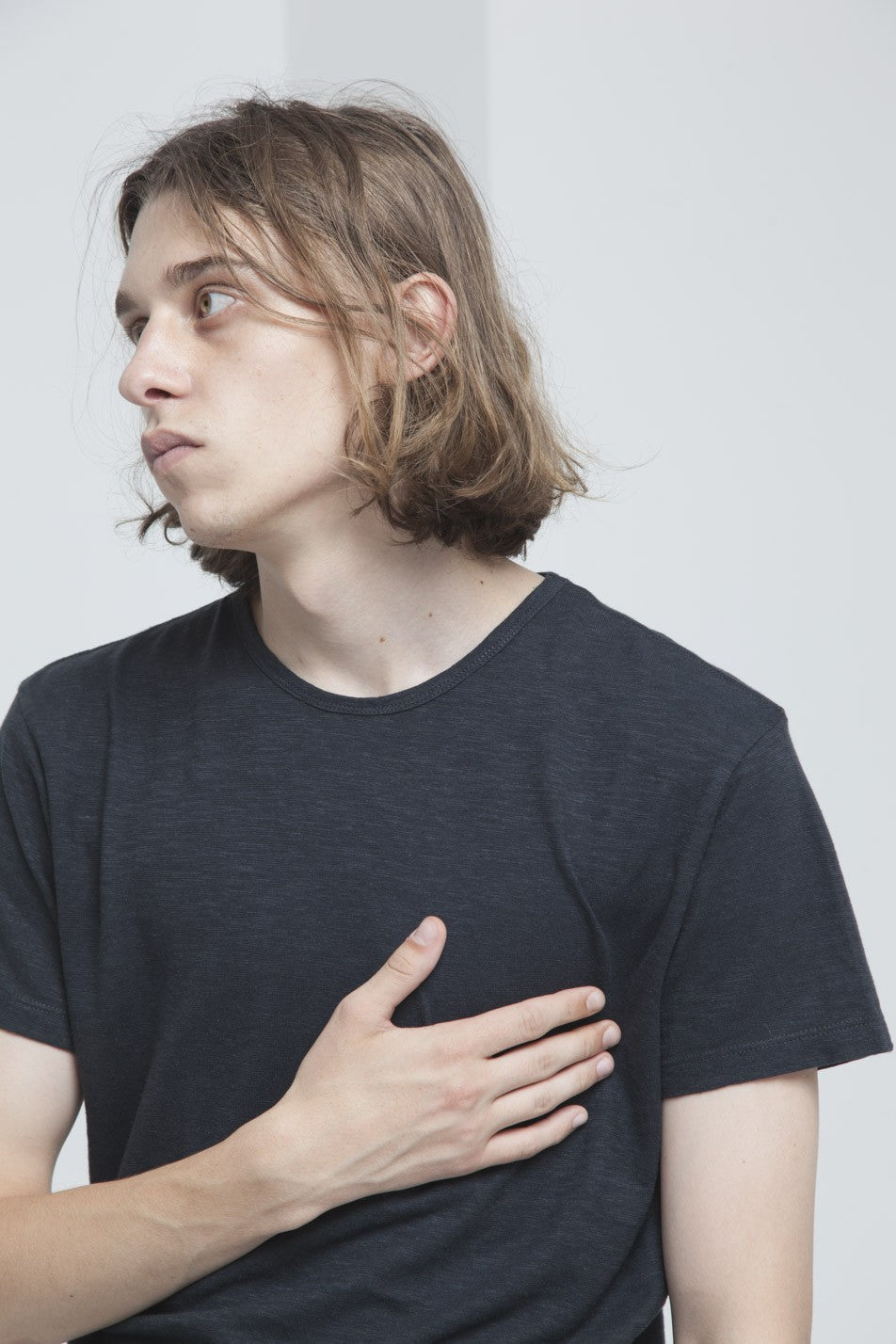 T-shirt uni noir en coton bio