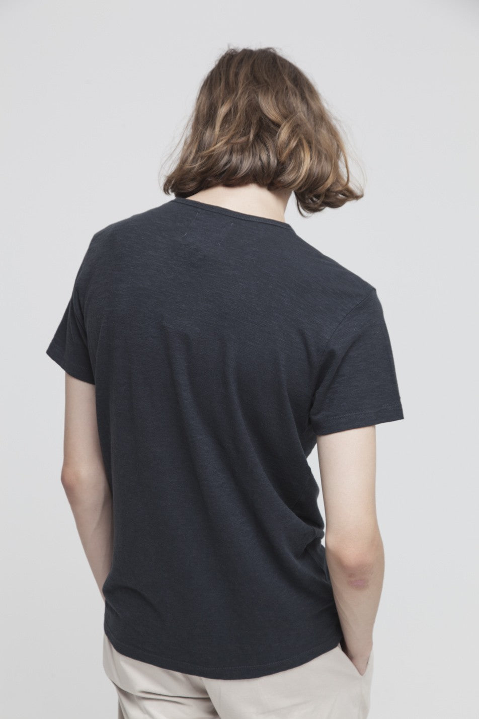 T-shirt uni noir en coton bio