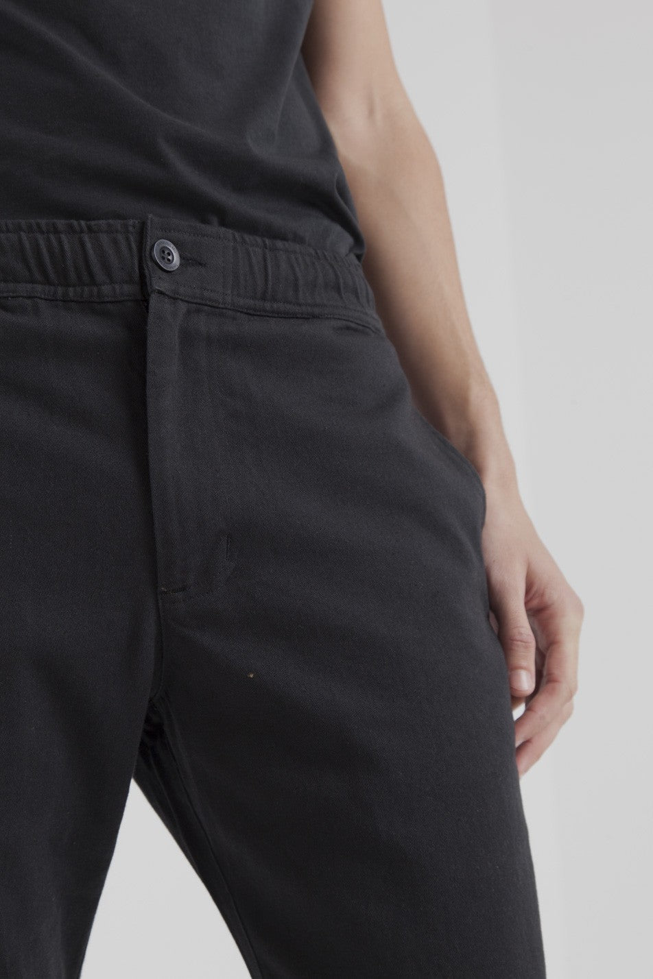 Pantalon noir twill en coton bio