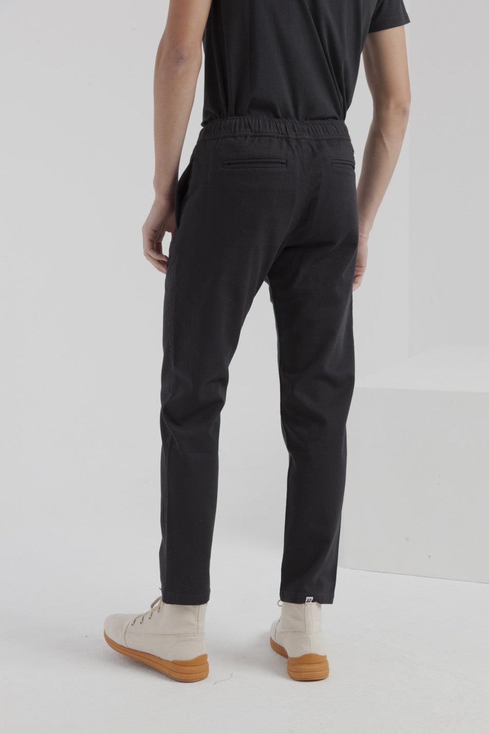 Pantalon noir twill en coton bio
