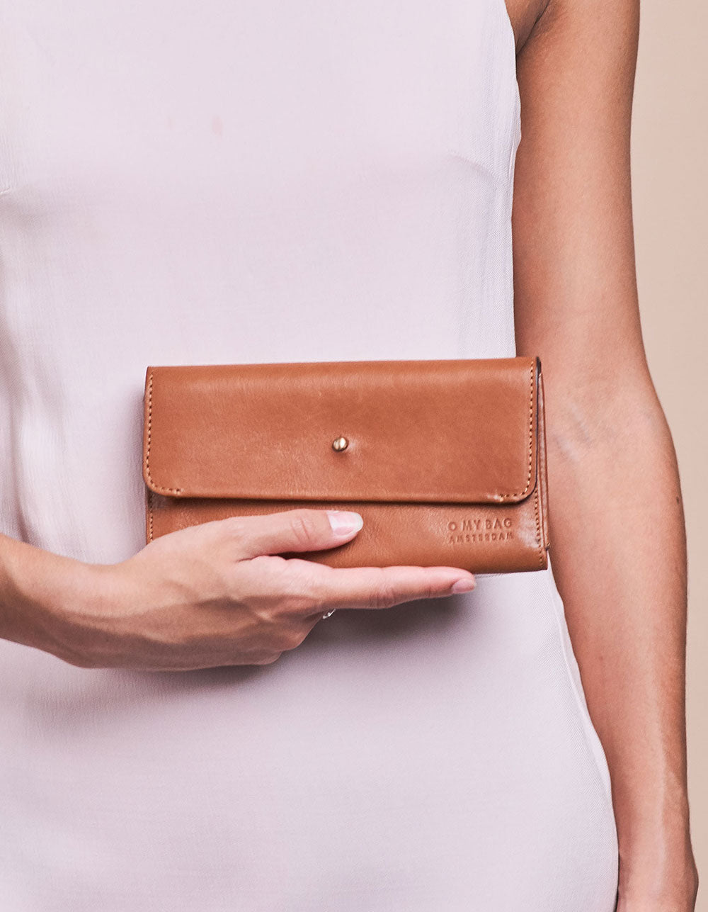 Portefeuille en cuir grainé certifié | Marron "pixie's pouch wild oak soft grain leather"