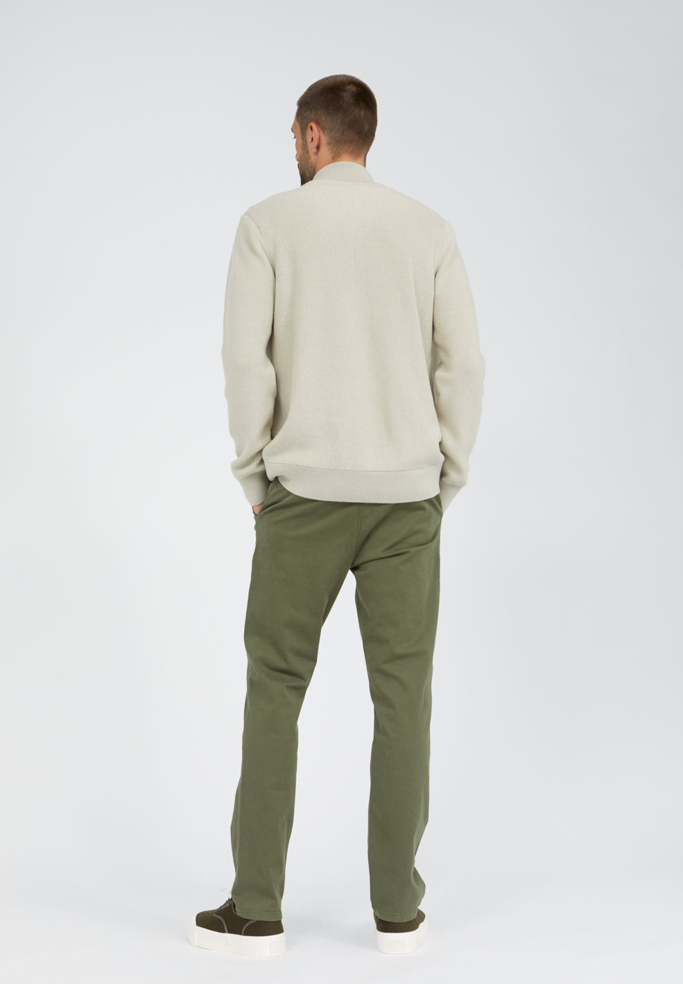 Gilet zippé beige en coton bio - Plaata