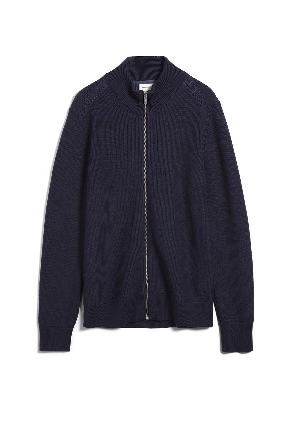 Gilet zippé marine en coton bio - Plaata