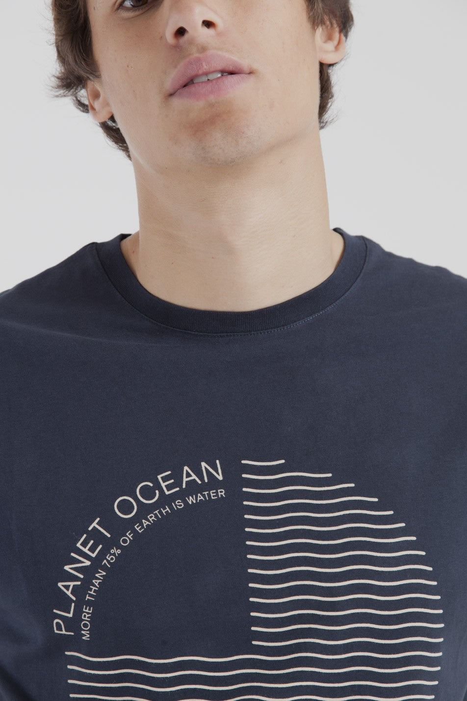 T-shirt marine en coton bio - planet ocean