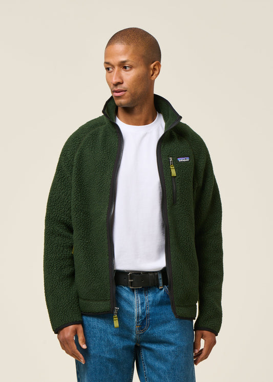 Veste polaire en matière recyclée | vert "retro pile jkt - olgg"