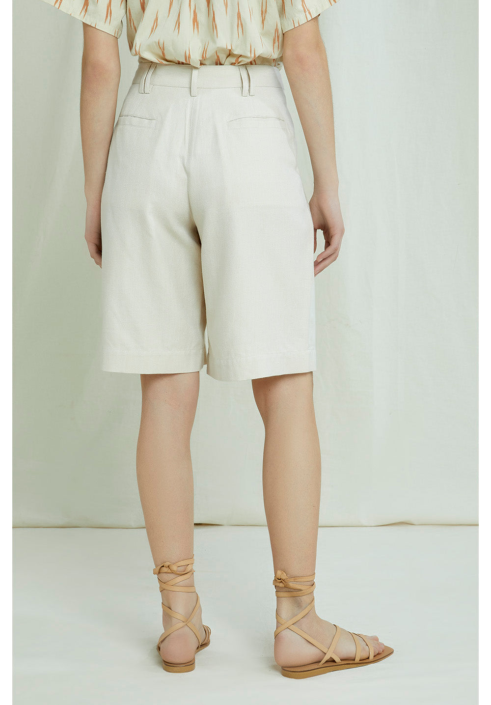 Short long beige en coton bio - Polly
