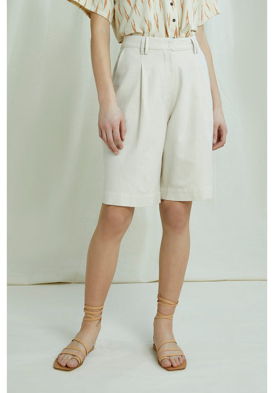 Short long beige en coton bio - Polly