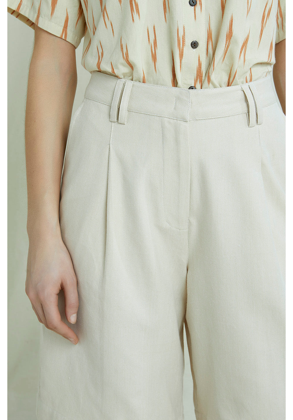 Short long beige en coton bio - Polly