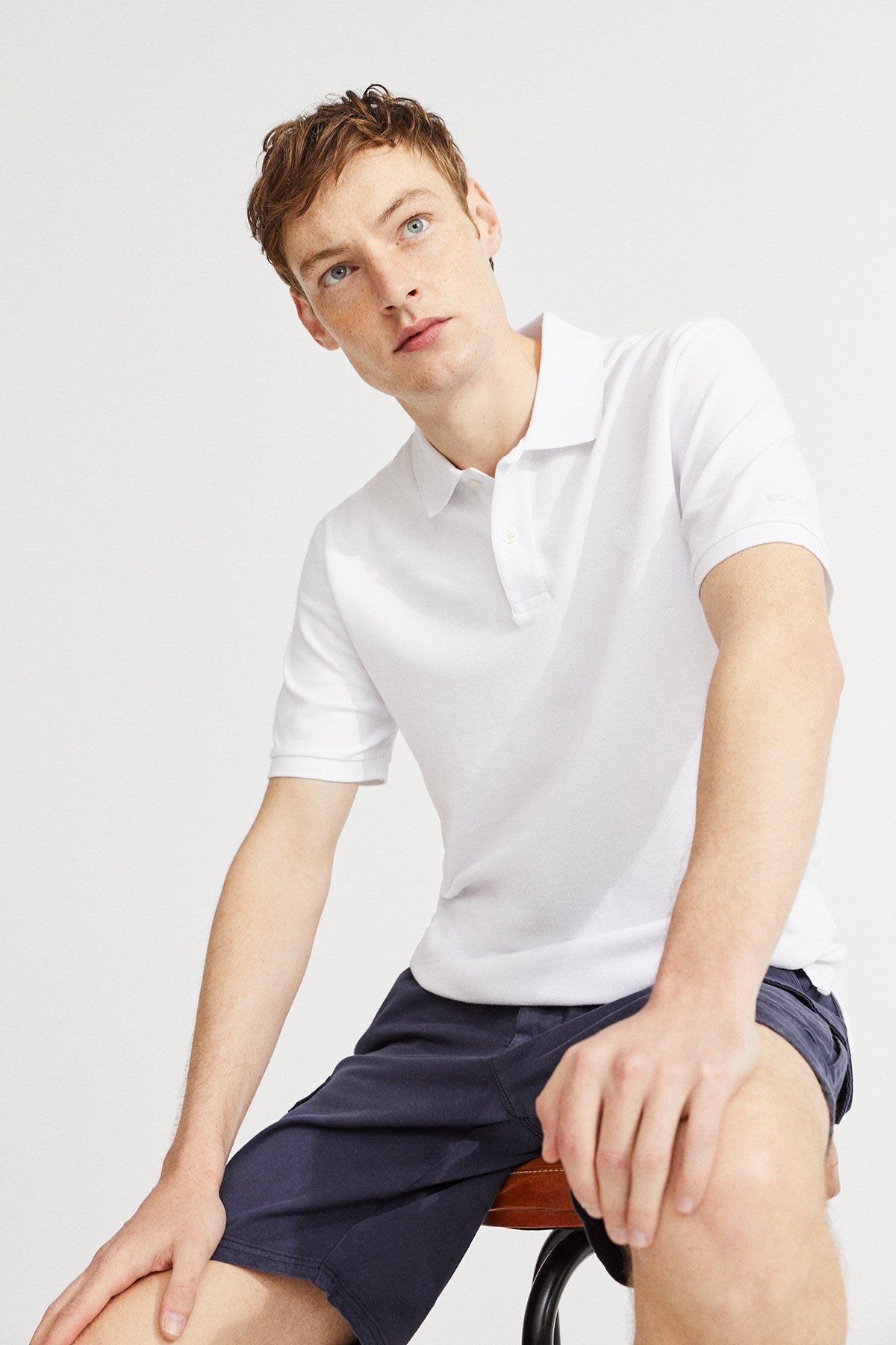 Polo piqué blanc en coton bio - Ted regular