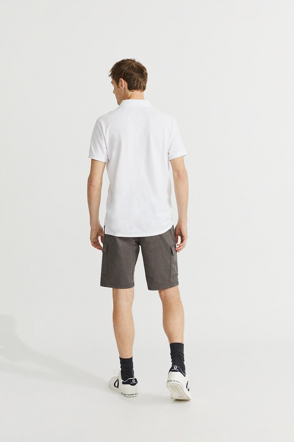 Polo slim piqué blanc en coton bio - Ted slim