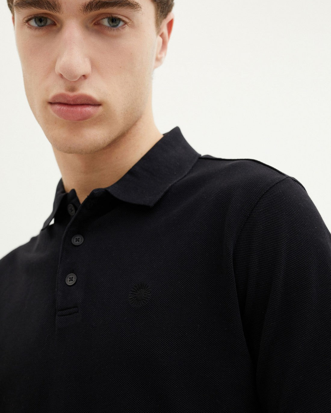 Polo manches courtes en coton bio | noir "black sun polo"