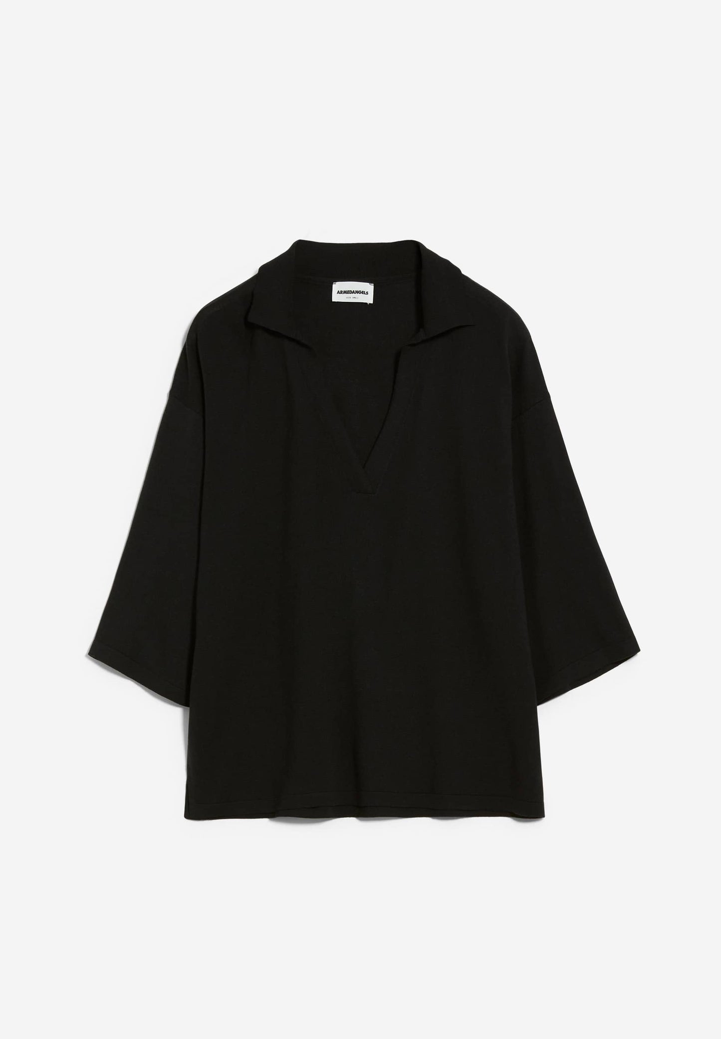 Pull léger noir en tencel et coton bio - polodaa black