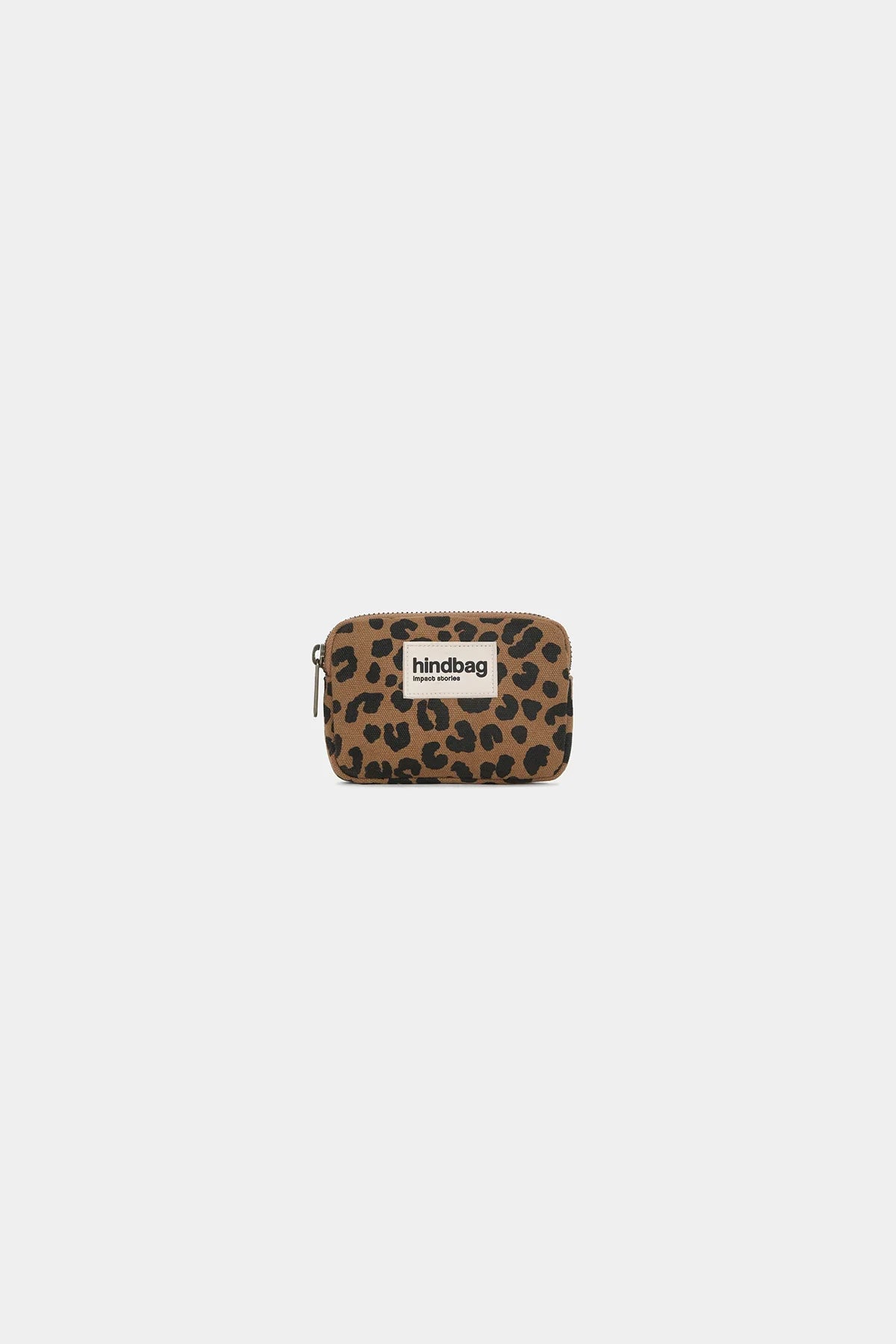 Porte-monnaie en coton bio | teddy "lili leopard canelle"