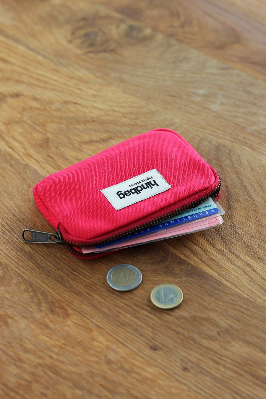 Porte-monnaie en coton bio | rose "lili holi fuchsia"