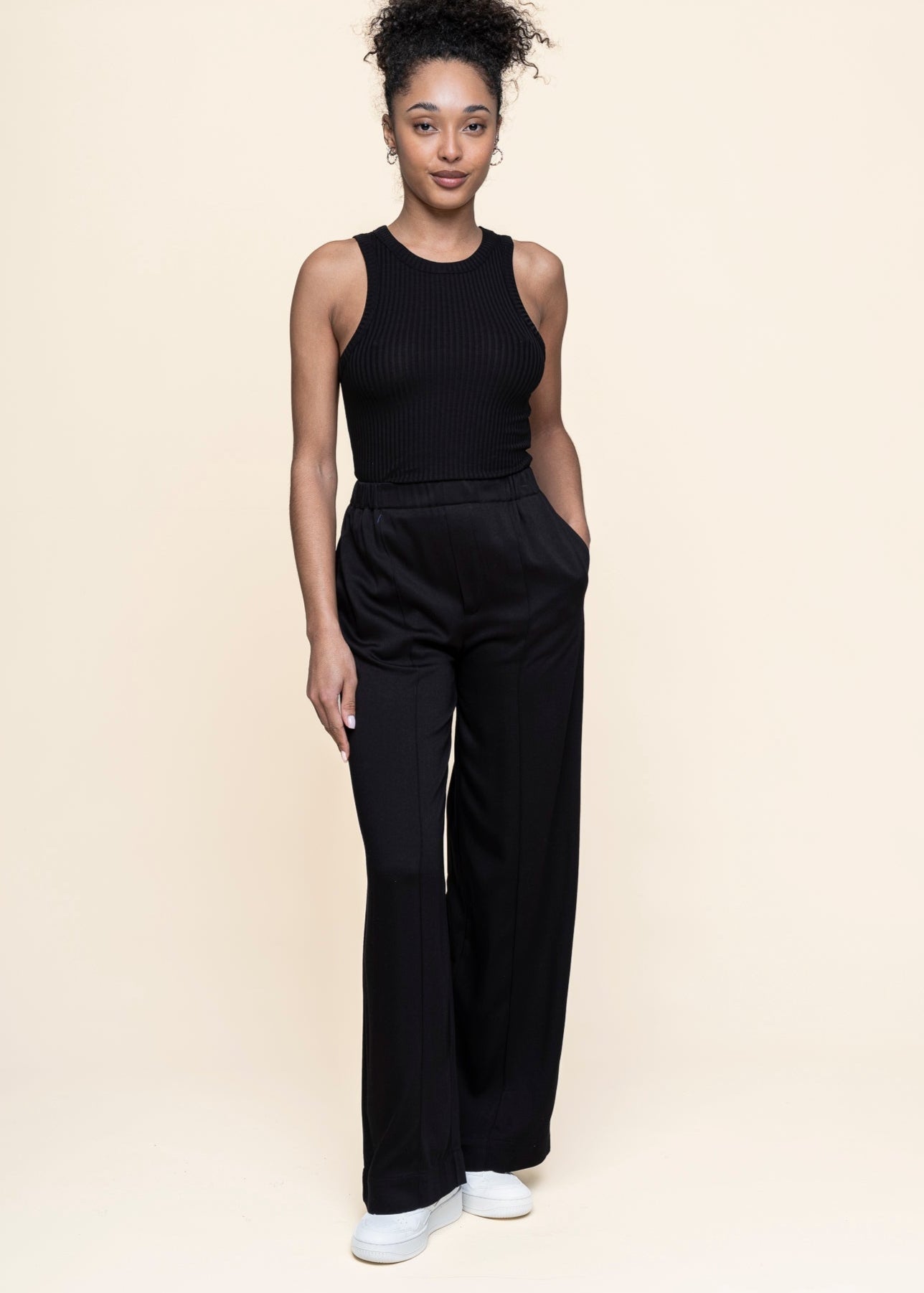 Pantalon ample en ecovero | noir 'jonvaalie black'