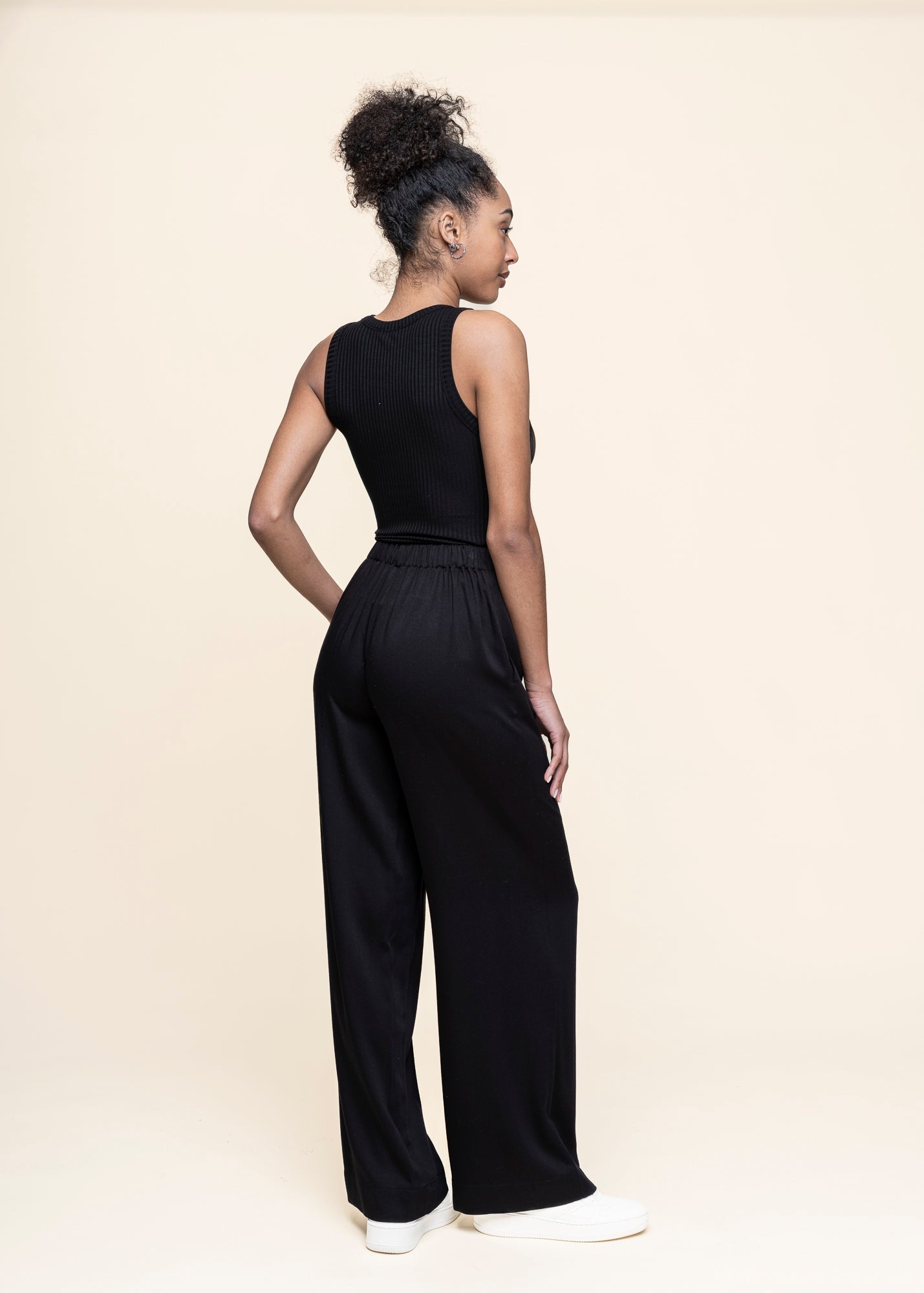 Pantalon ample en ecovero | noir 'jonvaalie black'