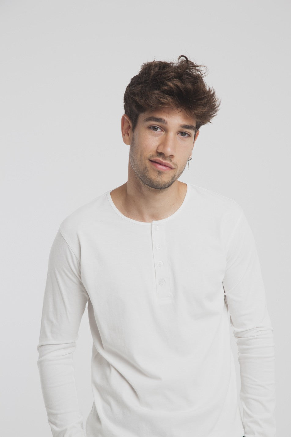 T-shirt blanc manches longues coton biologique - Pristine Basic Baker Tee