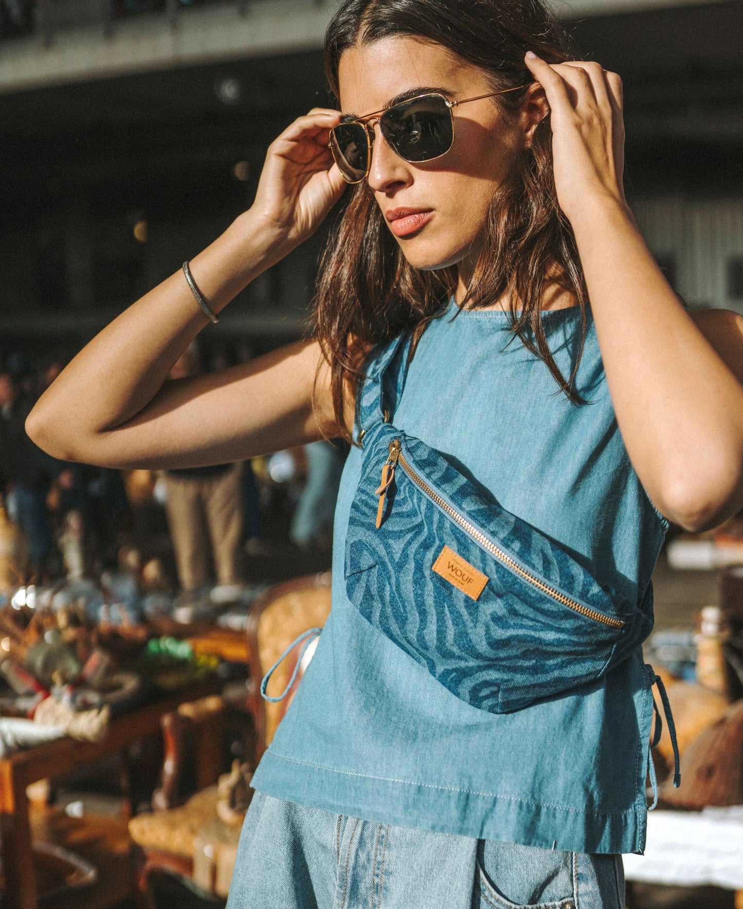 Banane à motifs en coton bio | "sierra waistbag"
