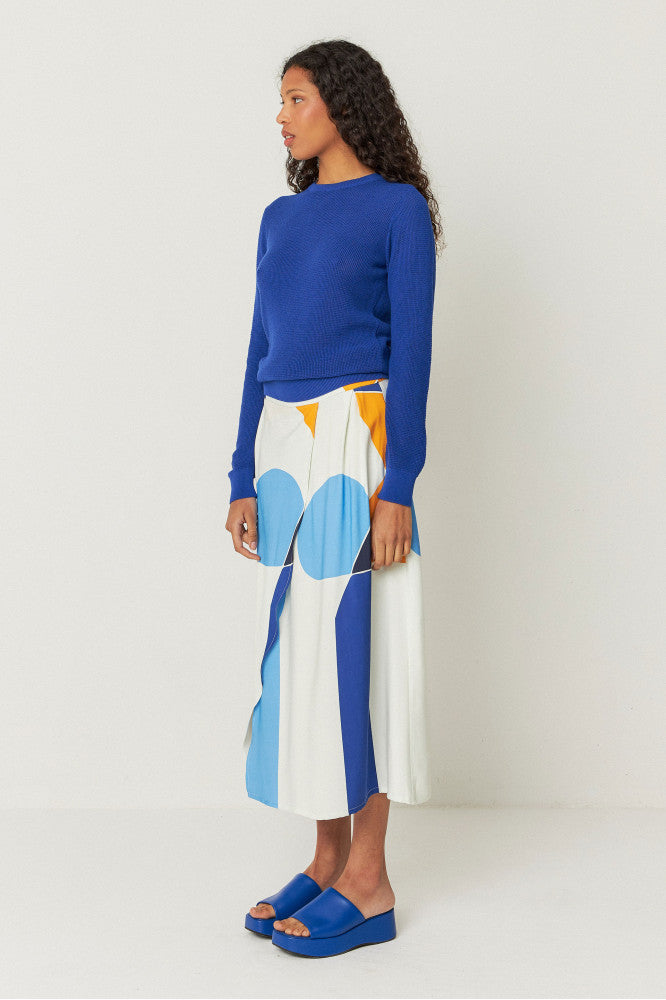 Pull en coton bio | bleu "iradi sweater - indigo blue"