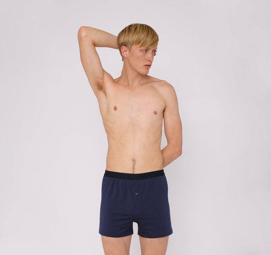 Pack 2 caleçons marine en tencel - Lite Boxer Shorts 2-pack navy
