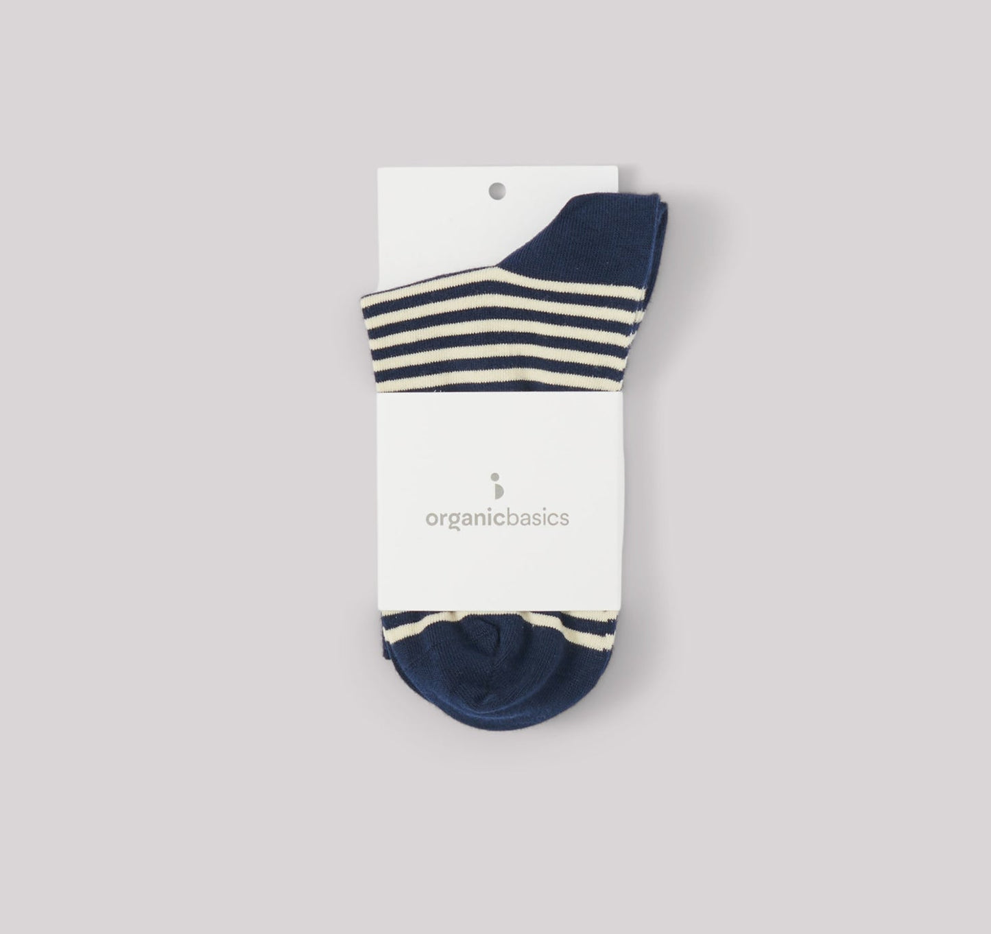 Chaussettes rayées marine en coton bio - Color Striped Socks navy