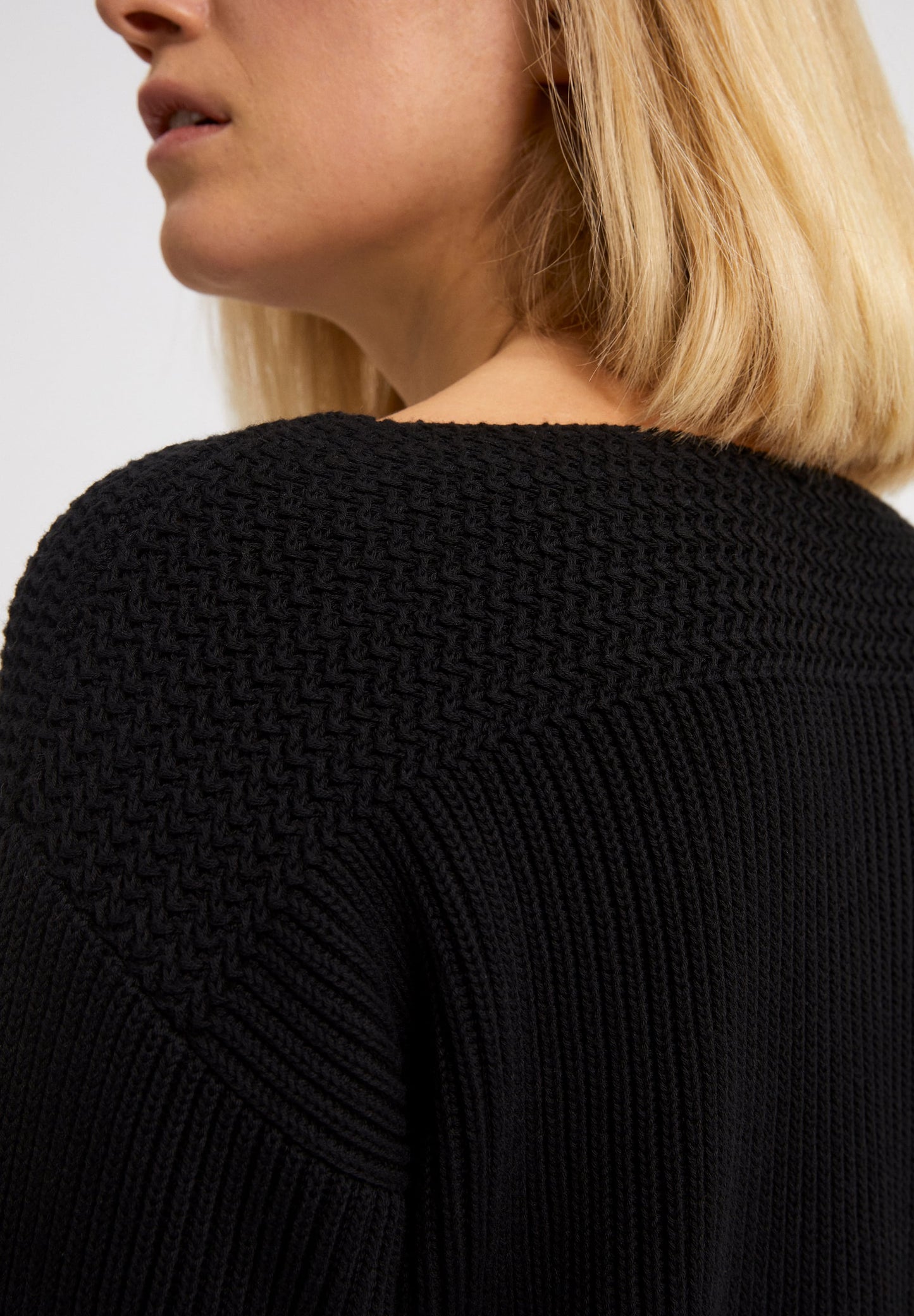 Pull noir en coton bio - RAACHELA Black